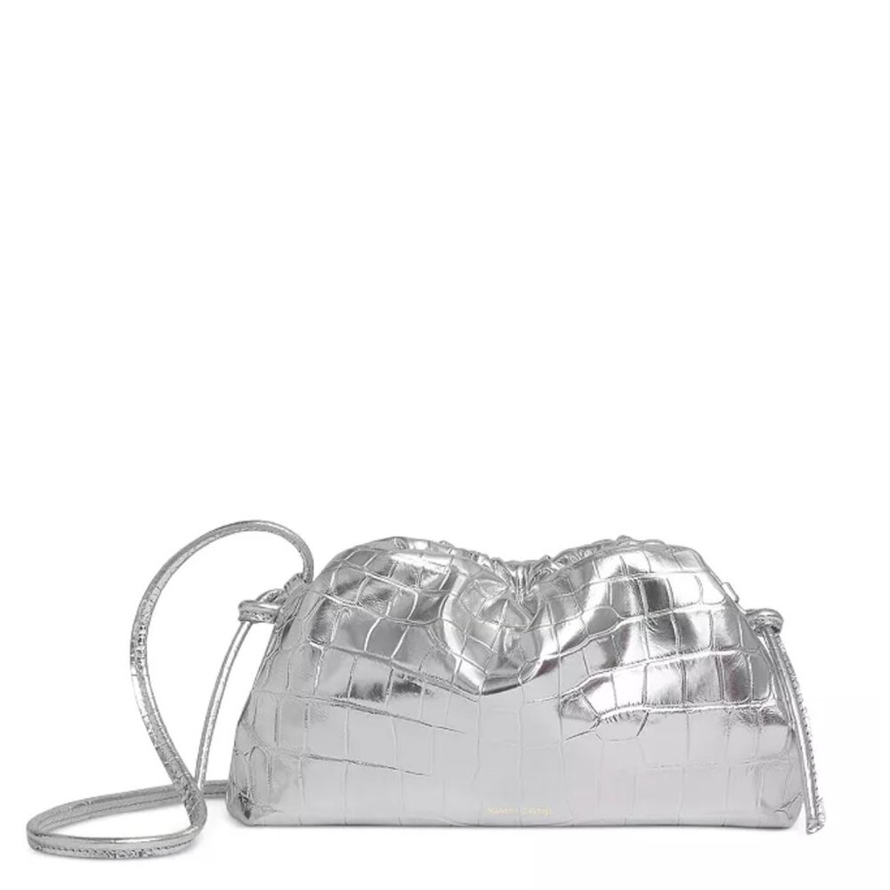 Nearly New - Mansur Gavriel Mini Cloud Metallic Leather Clutch